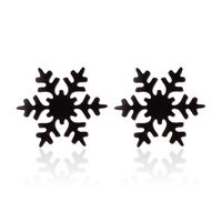 Women's Simple Style Geometric Snowflake Stainless Steel No Inlaid Ear Studs Stainless Steel Earrings sku image 17