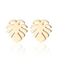Women's Simple Style Geometric Snowflake Stainless Steel No Inlaid Ear Studs Stainless Steel Earrings sku image 21