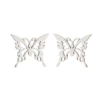 Women's Simple Style Butterfly Stainless Steel No Inlaid Ear Studs Plating Stainless Steel Earrings sku image 4