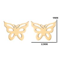 1 Pair Fashion Butterfly Stainless Steel Plating Ear Studs sku image 13