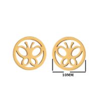 1 Pair Simple Style Solid Color Stainless Steel Plating Gold Plated Ear Studs sku image 15