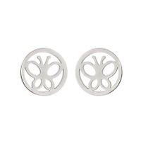 1 Pair Simple Style Solid Color Stainless Steel Plating Gold Plated Ear Studs sku image 3