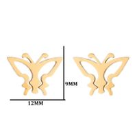1 Pair Fashion Butterfly Stainless Steel Plating Ear Studs sku image 19
