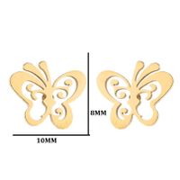 1 Pair Fashion Butterfly Stainless Steel Plating Ear Studs sku image 25