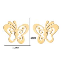 Women's Simple Style Butterfly Stainless Steel No Inlaid Ear Studs Plating Stainless Steel Earrings sku image 11