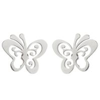 1 Pair Fashion Butterfly Stainless Steel Plating Ear Studs sku image 6