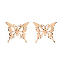 1 Pair Fashion Butterfly Stainless Steel Plating Ear Studs sku image 11