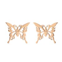 1 Pair Simple Style Solid Color Stainless Steel Plating Gold Plated Ear Studs sku image 10