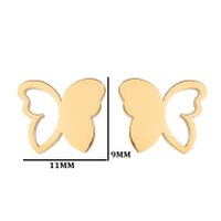 1 Pair Fashion Butterfly Stainless Steel Plating Ear Studs sku image 31
