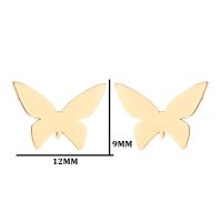 Women's Simple Style Butterfly Stainless Steel No Inlaid Ear Studs Plating Stainless Steel Earrings sku image 34