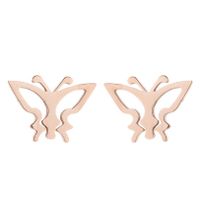 1 Pair Fashion Butterfly Stainless Steel Plating Ear Studs sku image 20