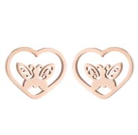 1 Pair Fashion Butterfly Stainless Steel Plating Ear Studs sku image 23