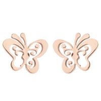 1 Pair Fashion Butterfly Stainless Steel Plating Ear Studs sku image 26