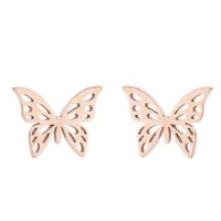 1 Pair Fashion Butterfly Stainless Steel Plating Ear Studs sku image 29