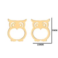 1 Pair Fashion Animal Owl Stainless Steel Plating Ear Studs sku image 16