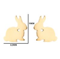 1 Pair Japanese Style Rabbit Animal Titanium Steel Plating Ear Studs sku image 19