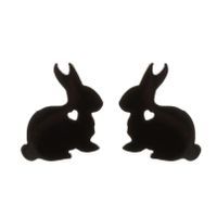 1 Pair Japanese Style Rabbit Animal Titanium Steel Plating Ear Studs sku image 18
