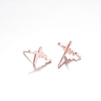 Women's Simple Style Geometric Stainless Steel No Inlaid Ear Studs Stainless Steel Earrings main image 4