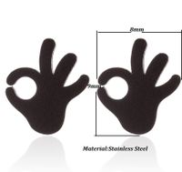 Women's Simple Style Geometric Stainless Steel No Inlaid Ear Studs Stainless Steel Earrings sku image 22