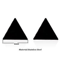Women's Simple Style Geometric Stainless Steel No Inlaid Ear Studs Stainless Steel Earrings sku image 33