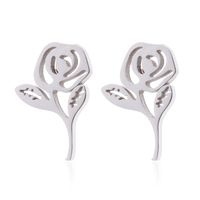 Women's Simple Style Geometric Stainless Steel No Inlaid Ear Studs Stainless Steel Earrings sku image 4
