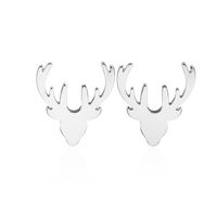 Women's Simple Style Geometric Stainless Steel No Inlaid Ear Studs Stainless Steel Earrings sku image 9