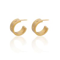 Women's Fashion Eight Awn Star Titanium Steel Ear Studs No Inlaid Stainless Steel Earrings sku image 1