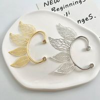 Women's Fairy Style Leaf Copper No Inlaid Earrings Hollow Out Clip&cuff Earrings main image 5