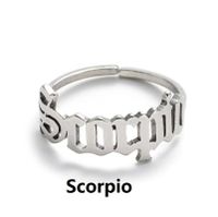 Women's Fashion Constellation Stainless Steel No Inlaid Stainless Steel Rings sku image 6