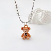 Cute Bear Alloy Plating Couple Necklace main image 5