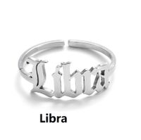 Women's Fashion Constellation Stainless Steel No Inlaid Stainless Steel Rings sku image 14