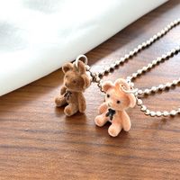 Cute Bear Alloy Plating Couple Necklace main image 4