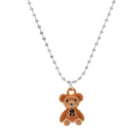 Cute Bear Alloy Plating Couple Necklace main image 3
