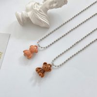 Cute Bear Alloy Plating Couple Necklace main image 2