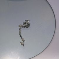 Women's Fashion Geometric Tassel Alloy Pearl Earrings Chain Clip&cuff Earrings main image 4