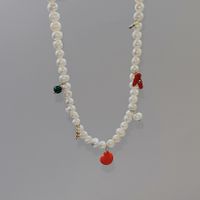 Women's Vacation Fruit Imitation Pearl Pearl Necklace Beaded sku image 1