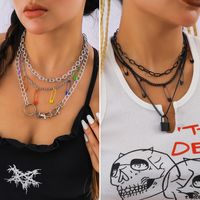 Women's Retro Punk Geometric Pin Alloy Metal Necklace Tassel main image 2