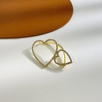 Wholesale Jewelry Elegant Heart Alloy Rhinestones Inlay Earrings main image 5