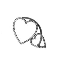 Wholesale Jewelry Elegant Heart Alloy Rhinestones Inlay Earrings sku image 2