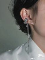 Women's Cute Geometric Tassel Alloy Artificial Rhinestones Earrings Clip&cuff Earrings main image 1