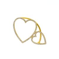 Wholesale Jewelry Elegant Heart Alloy Rhinestones Inlay Earrings main image 4