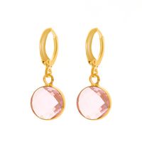 Women's Fashion Round Alloy Crystal Earrings Inlay Drop Earrings main image 4