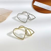 Wholesale Jewelry Elegant Heart Alloy Rhinestones Inlay Earrings main image 2