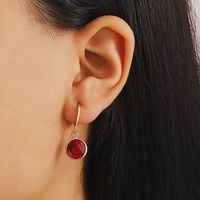 Women's Fashion Round Alloy Crystal Earrings Inlay Drop Earrings main image 2