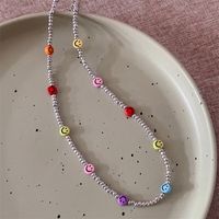 Women's Vacation Flower Beaded Pearl Necklace Patchwork sku image 2