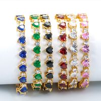 Sweet Heart Copper Plating Zircon Bracelets sku image 6