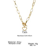 Korean Jewelry Cross-border Japanese And Korean Simple Temperament Trend Special-interest Design Love Necklace Titanium Steel Colorfast Clavicle Chain main image 4