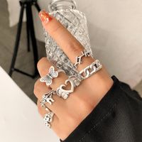 Retro Ring Love Butterfly 6-piece Set Korean Style Normcore Ring Ornament Internet Celebrity Same Style Street Racket Jewelry Wholesale main image 1
