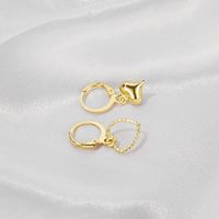 Hot Sale Gold Retro Asymmetrische Liebes Ohrringe Im Koreanischen Stil main image 2