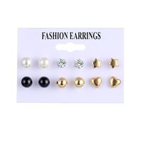 Frau Mode Geometrisch Legierung Künstliche Edelsteine Ohrringe Perle Überzug Metall Drop Ohrringe sku image 1